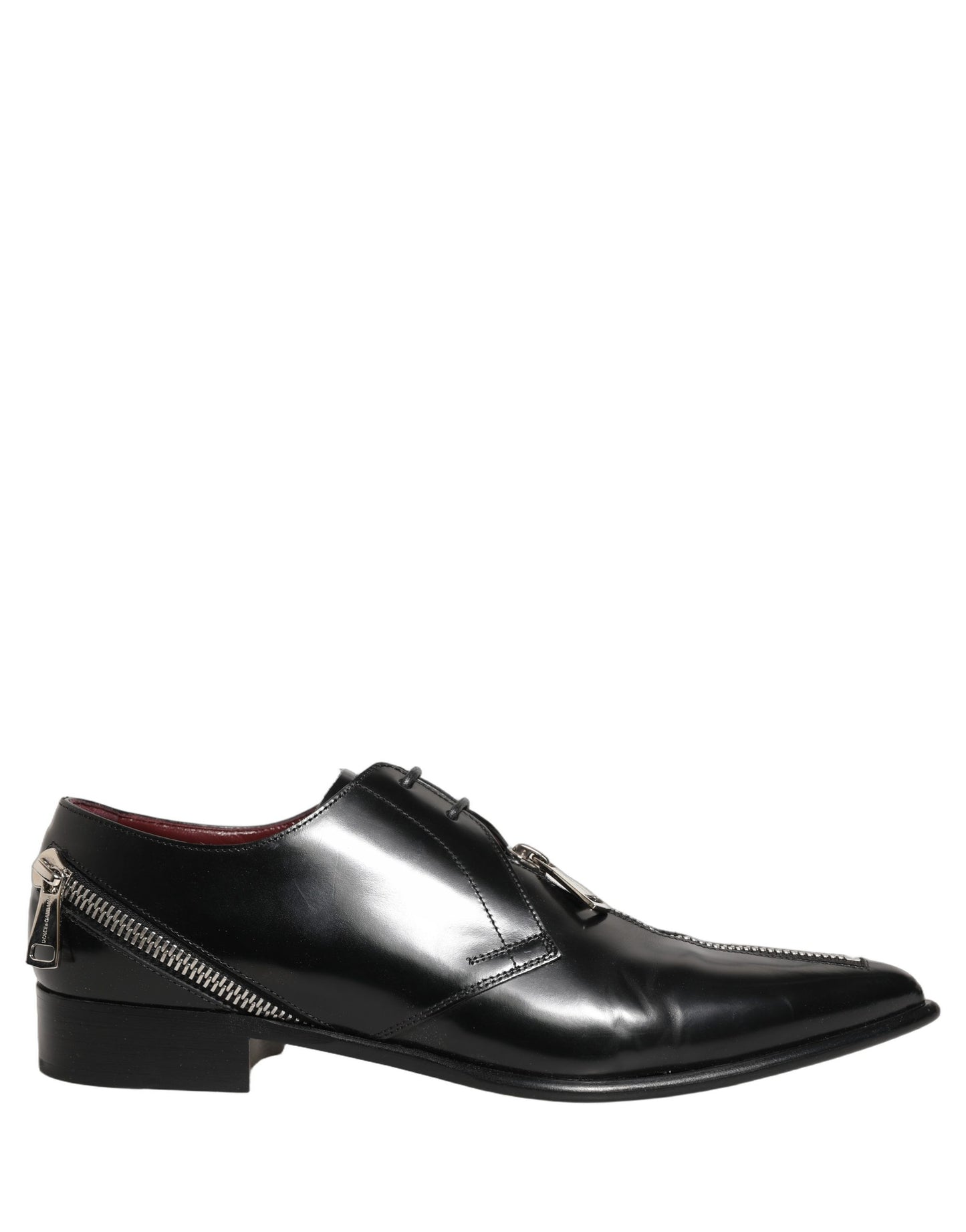 Dolce & Gabbana Black Leather Men Derby Dress Formal Shoes Dolce & Gabbana