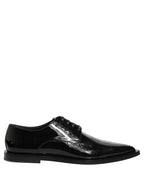 Dolce & Gabbana Black Leather Men Derby Dress Formal Shoes Dolce & Gabbana