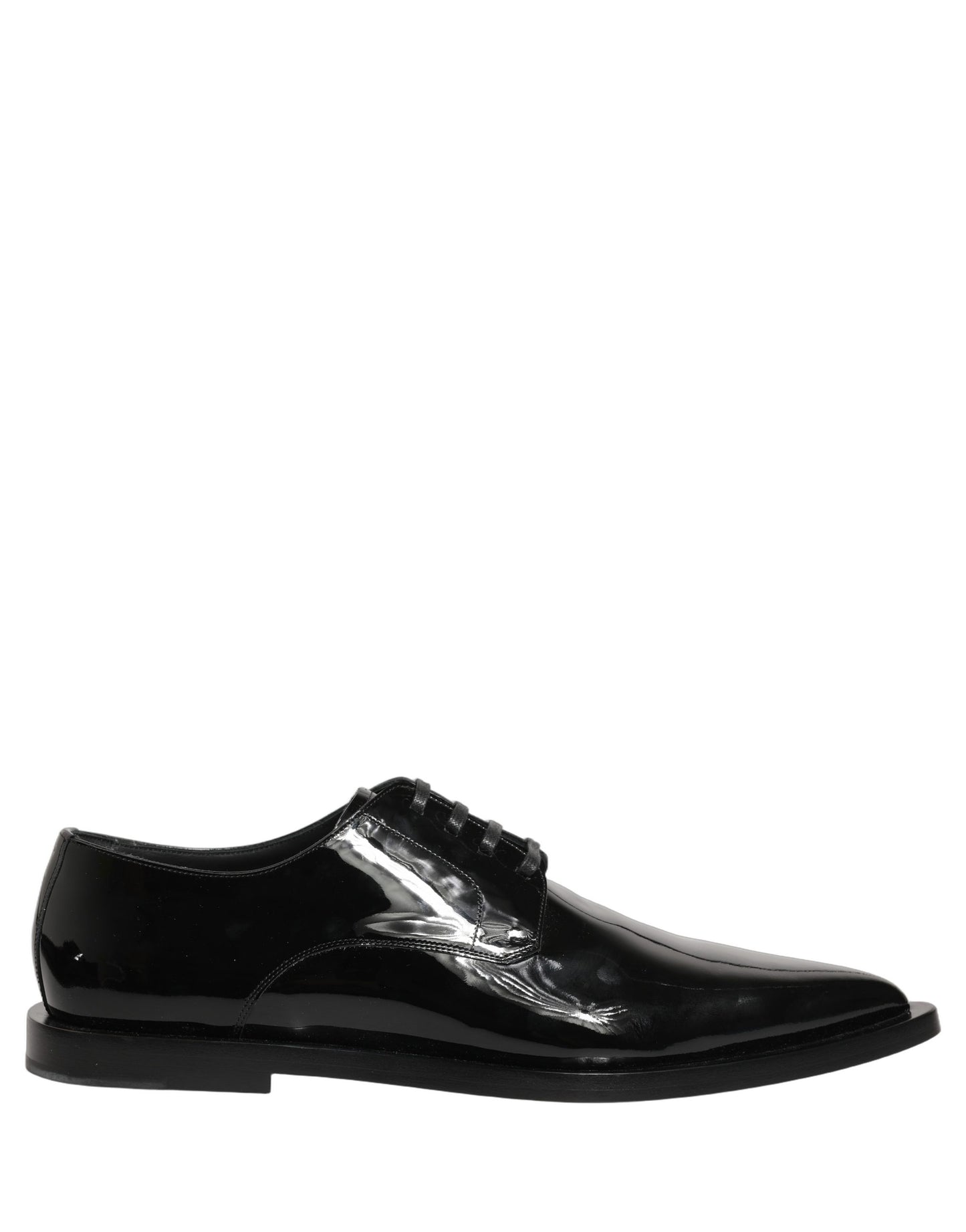 Dolce & Gabbana Black Leather Men Derby Dress Formal Shoes Dolce & Gabbana