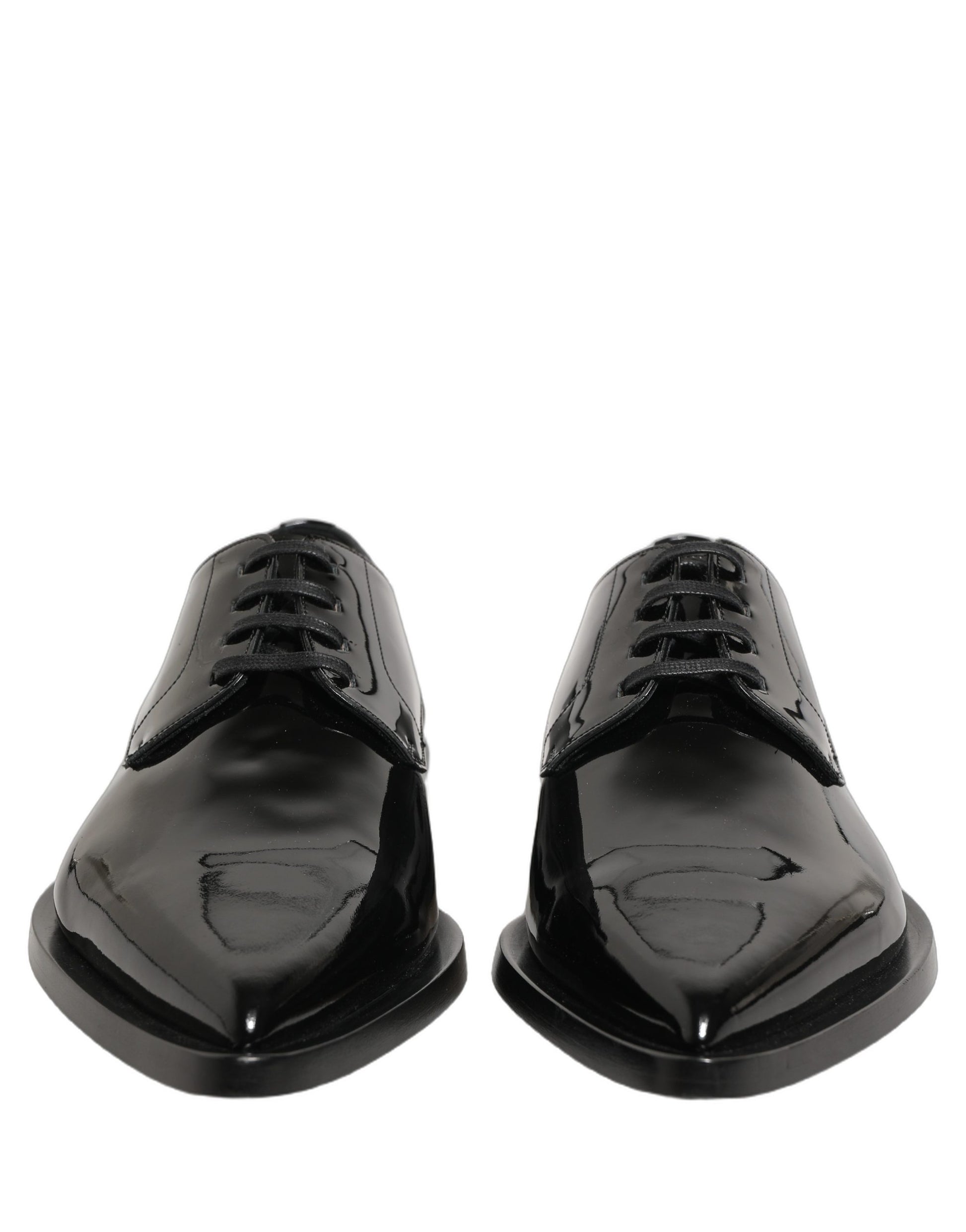 Dolce & Gabbana Black Leather Men Derby Dress Formal Shoes Dolce & Gabbana