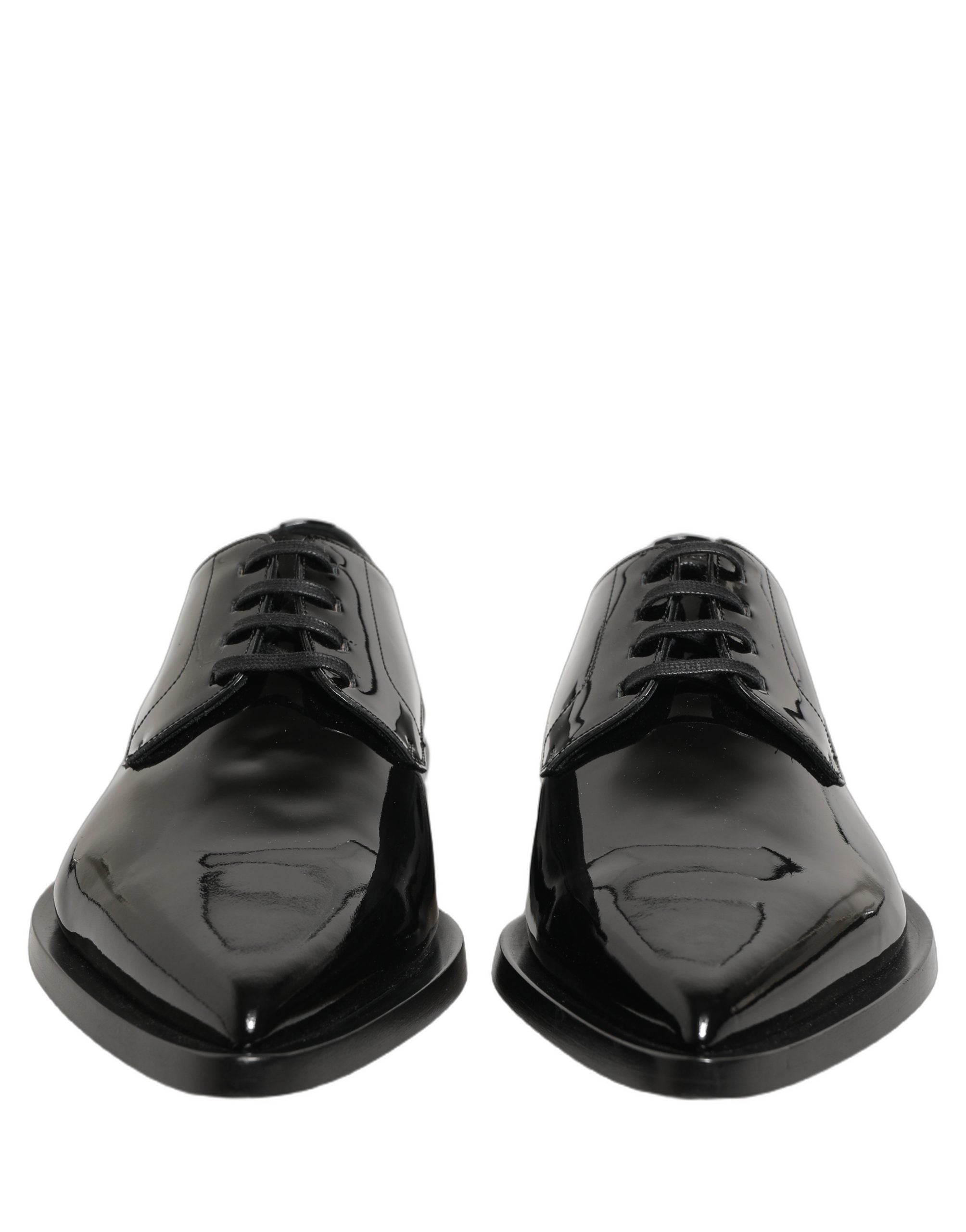 Dolce & Gabbana Black Leather Men Derby Dress Formal Shoes Dolce & Gabbana