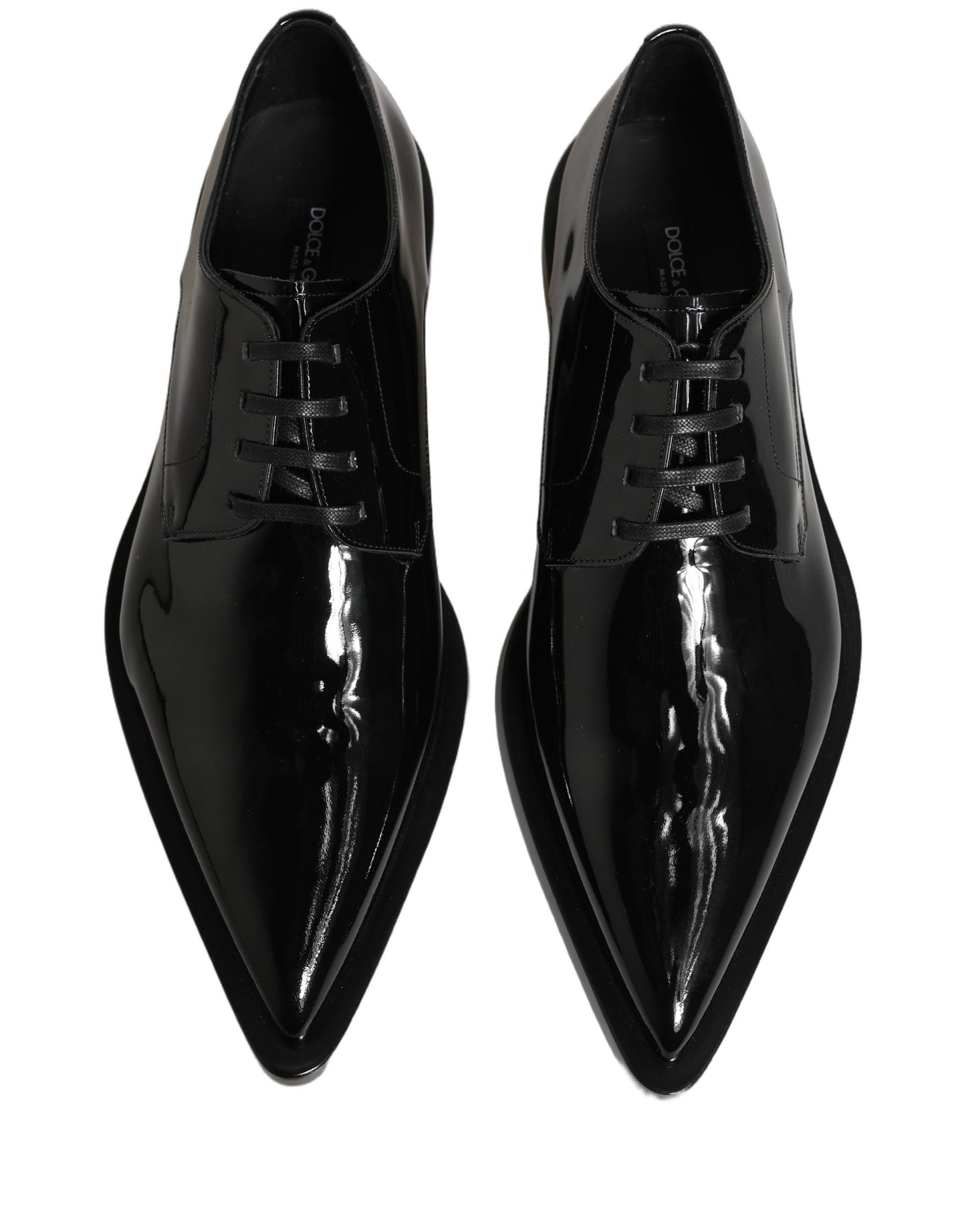 Dolce & Gabbana Black Leather Men Derby Dress Formal Shoes Dolce & Gabbana