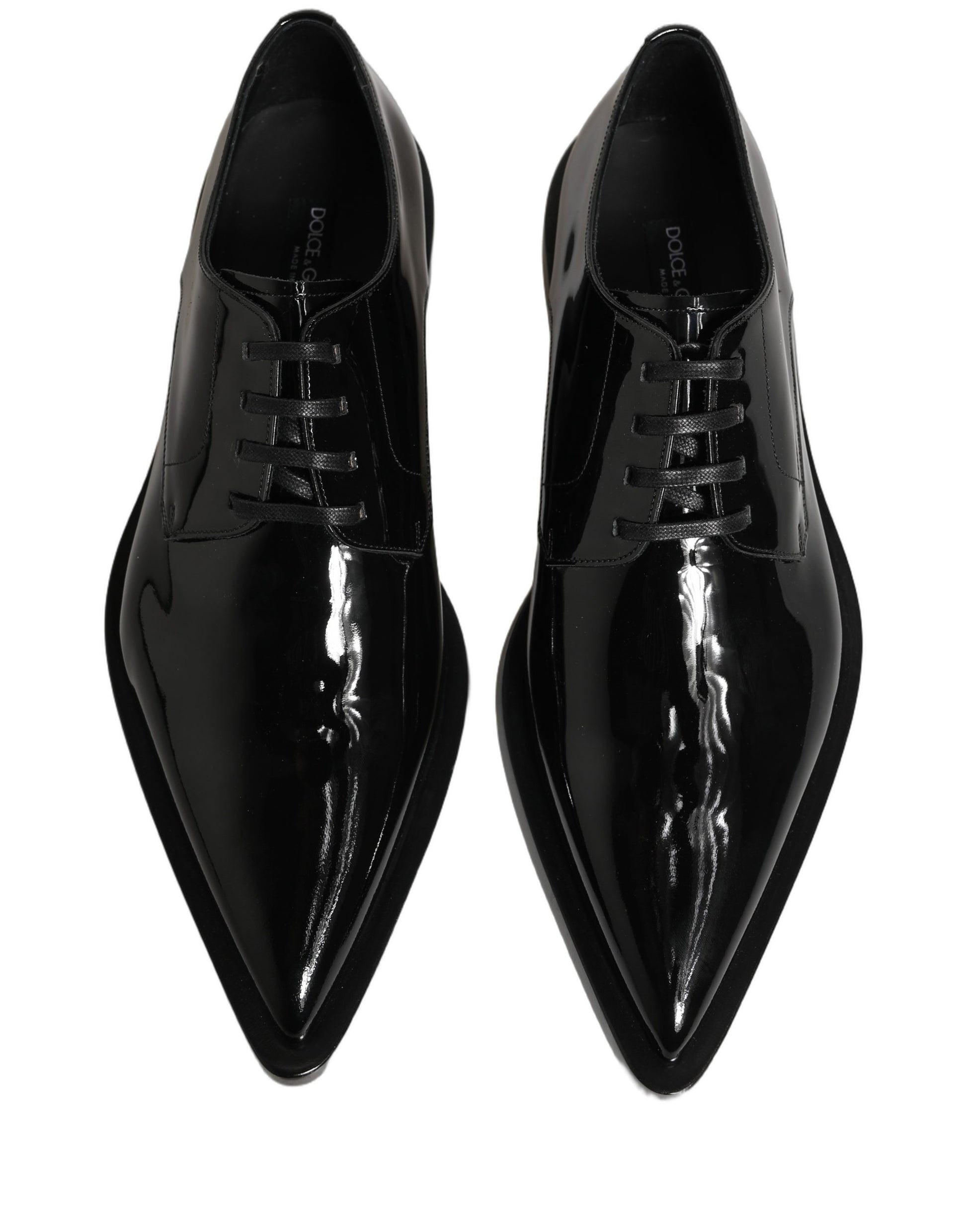 Dolce & Gabbana Black Leather Men Derby Dress Formal Shoes Dolce & Gabbana