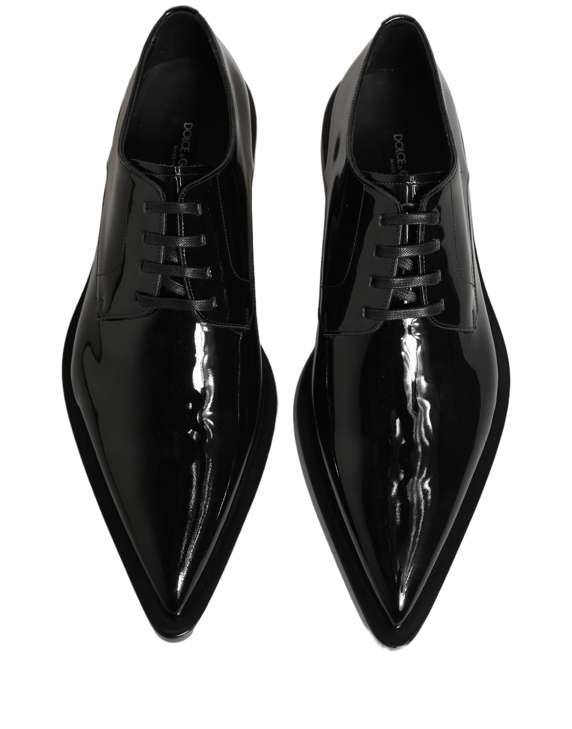 Dolce & Gabbana Black Leather Men Derby Dress Formal Shoes Dolce & Gabbana