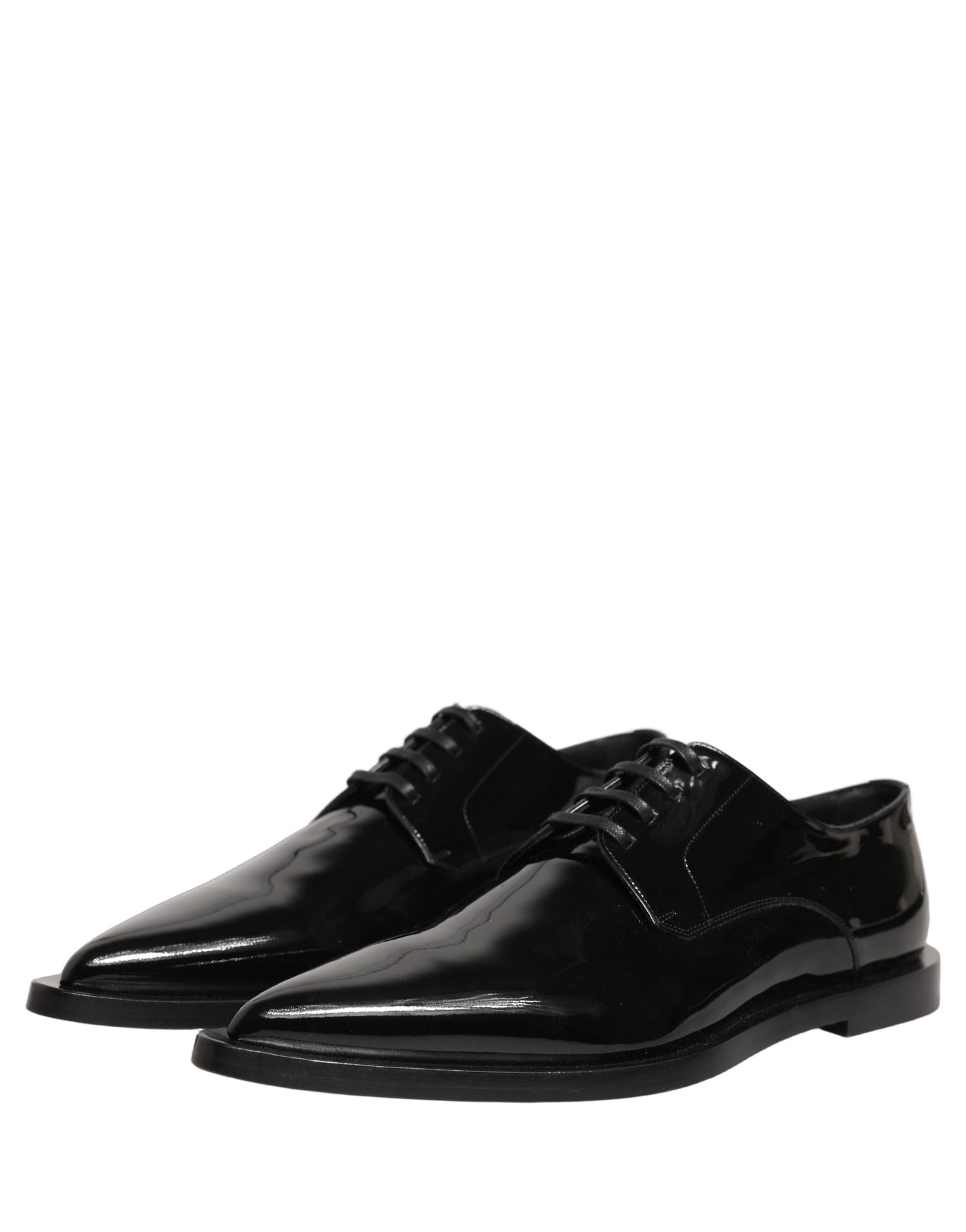 Dolce & Gabbana Black Leather Men Derby Dress Formal Shoes Dolce & Gabbana