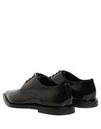 Dolce & Gabbana Black Leather Men Derby Dress Formal Shoes Dolce & Gabbana