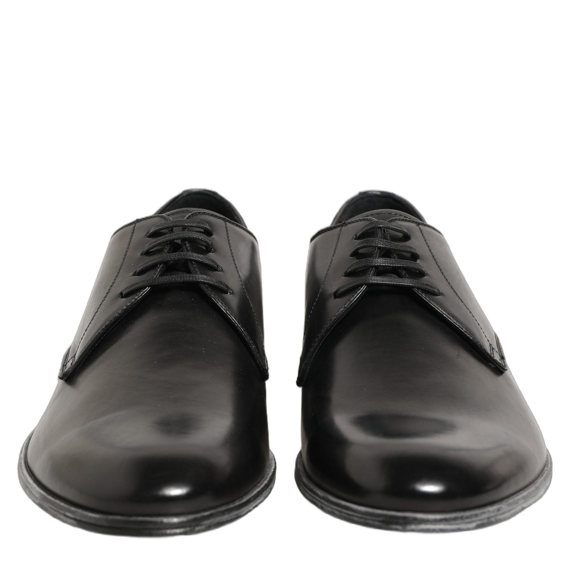 Dolce & Gabbana Dress Black Leather Lace Up Derby Men Shoes Dolce & Gabbana