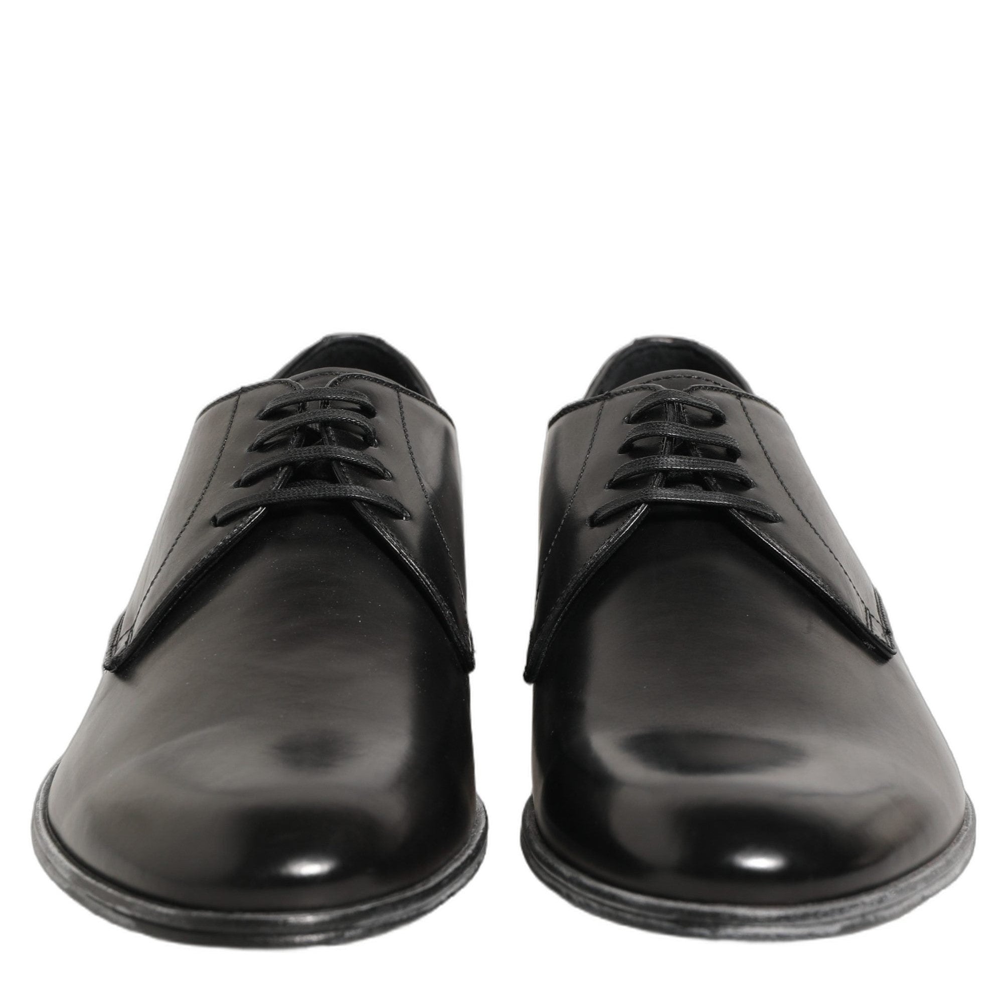 Dolce & Gabbana Dress Black Leather Lace Up Derby Men Shoes Dolce & Gabbana