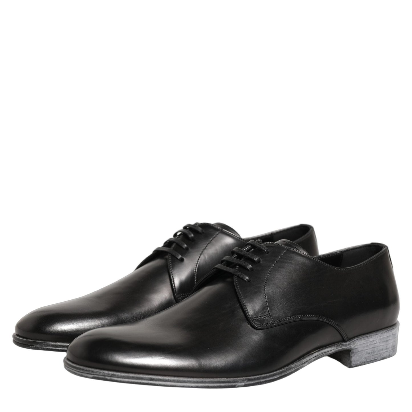 Dolce & Gabbana Dress Black Leather Lace Up Derby Men Shoes Dolce & Gabbana