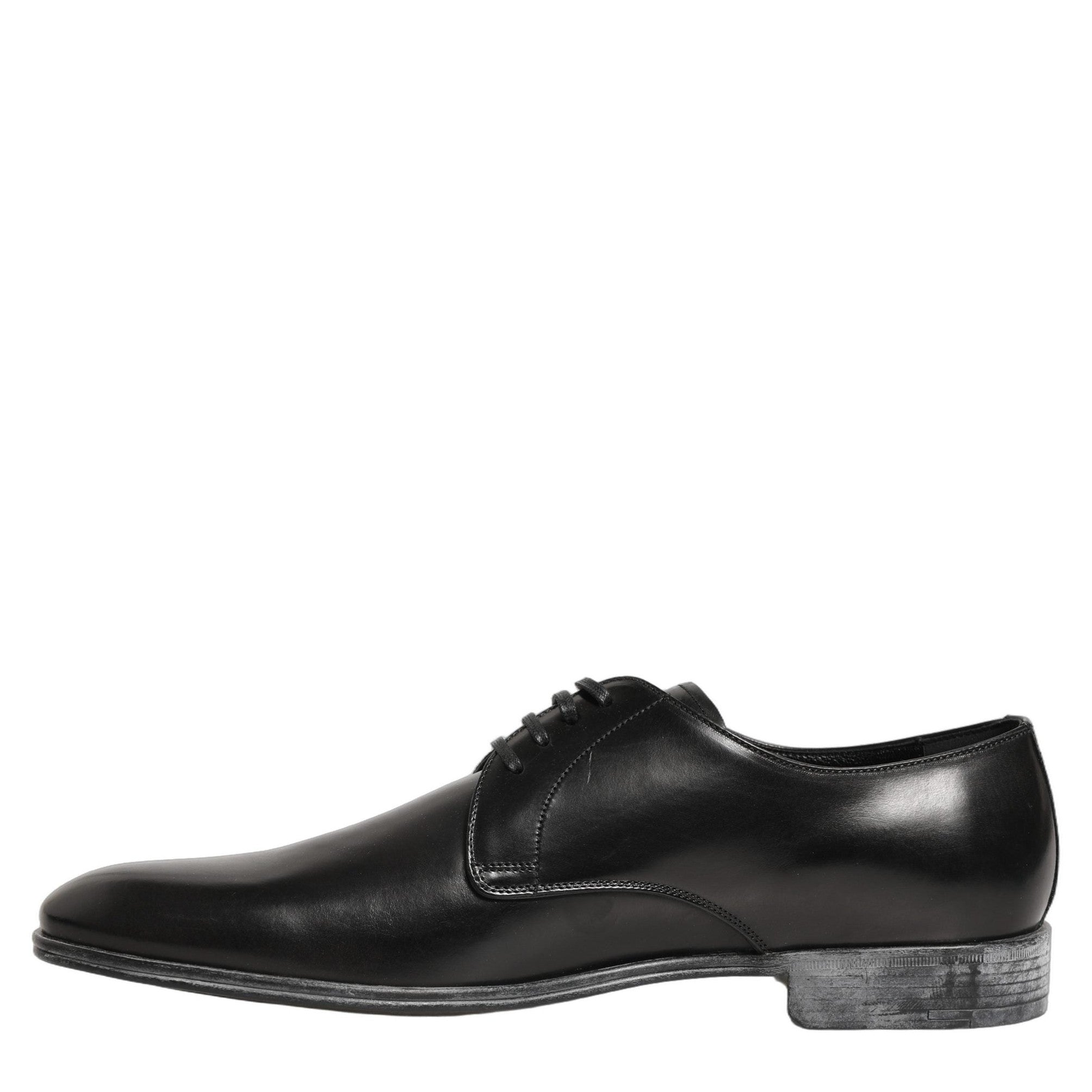 Dolce & Gabbana Dress Black Leather Lace Up Derby Men Shoes Dolce & Gabbana