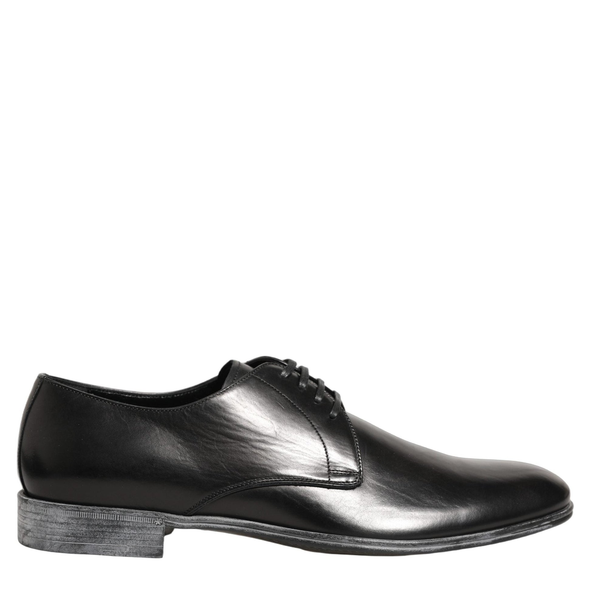 Dolce & Gabbana Dress Black Leather Lace Up Derby Men Shoes Dolce & Gabbana