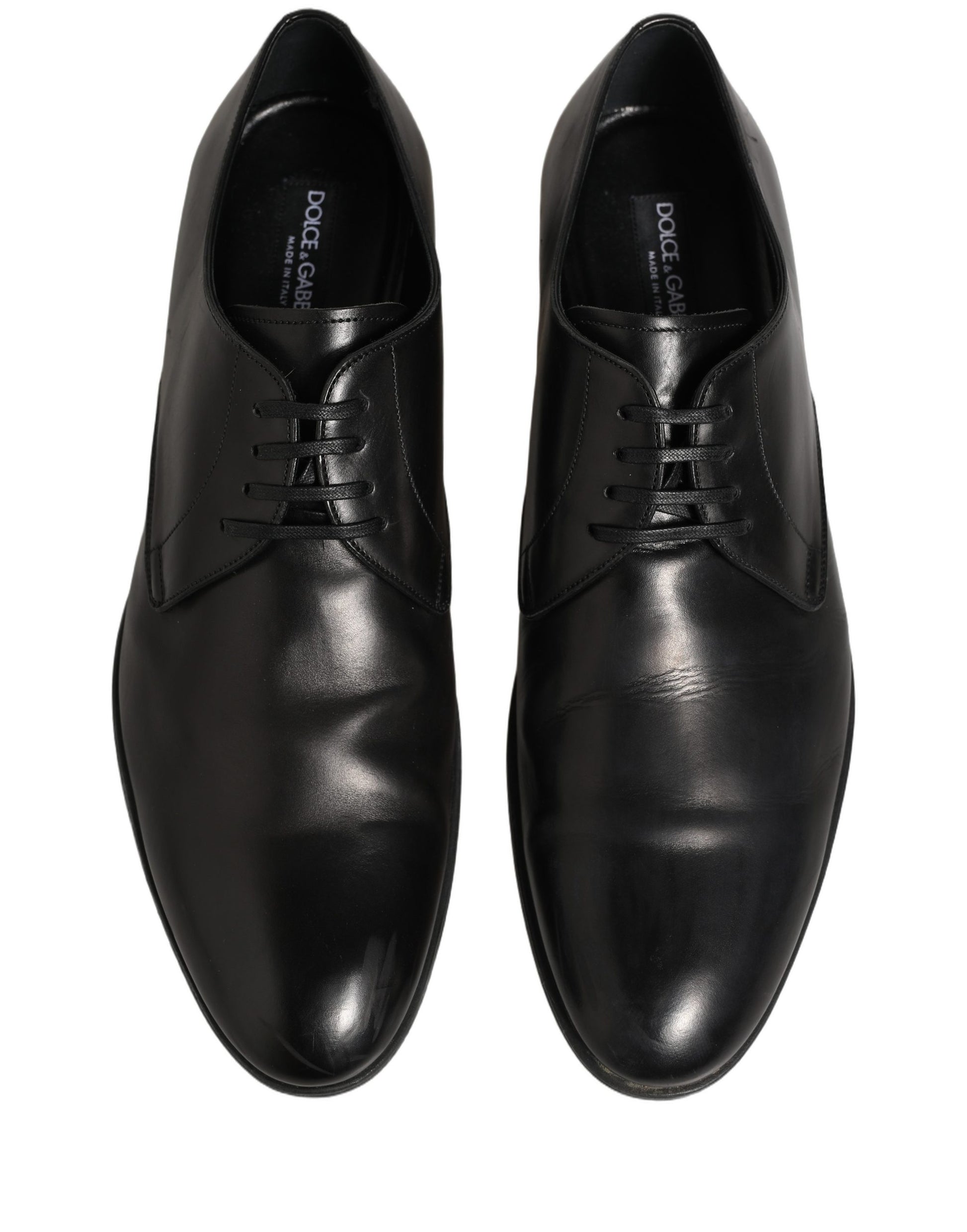 Dolce & Gabbana Dress Black Leather Lace Up Derby Shoes Dolce & Gabbana