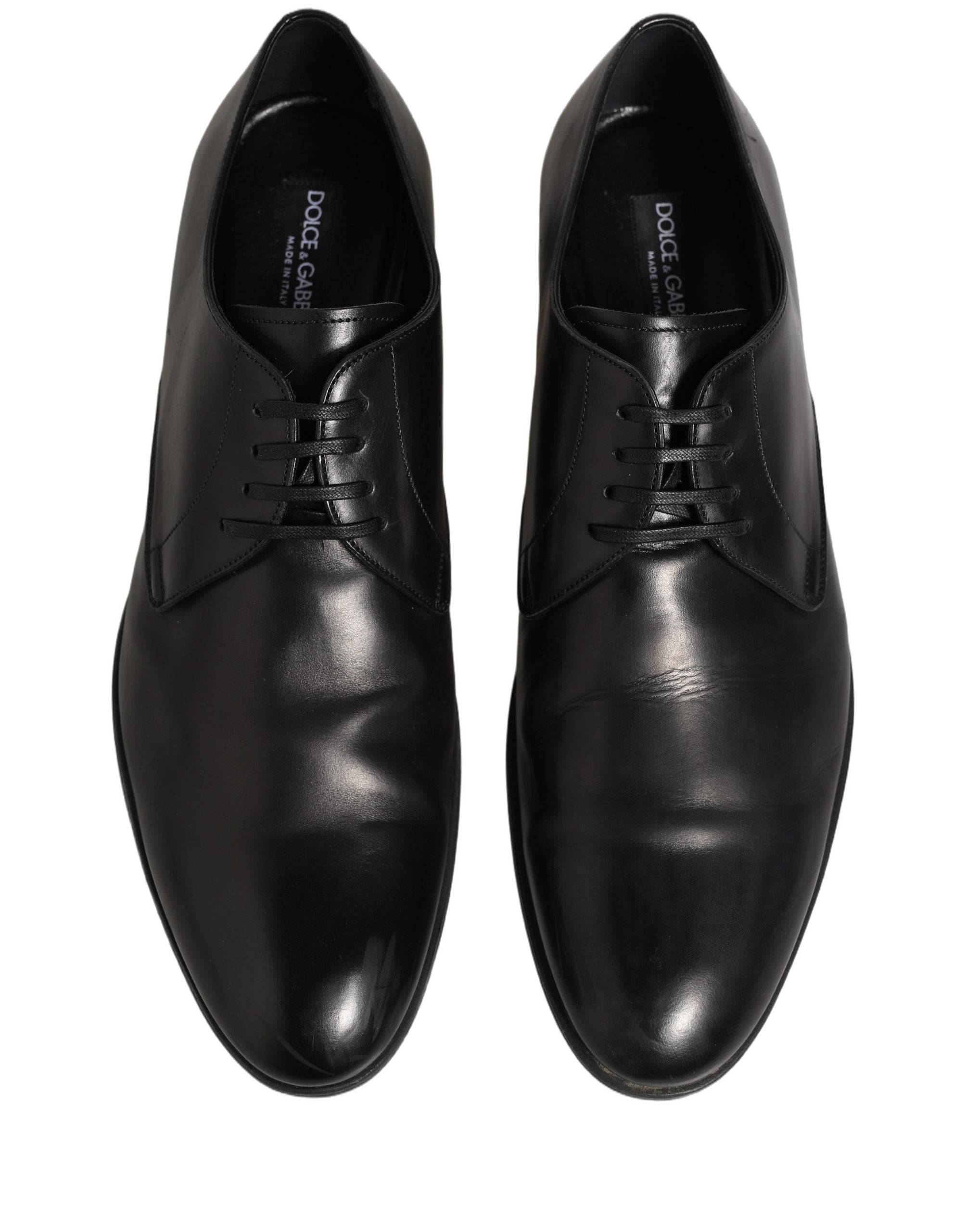 Dolce & Gabbana Dress Black Leather Lace Up Derby Shoes Dolce & Gabbana