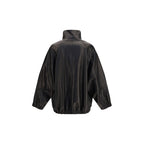 Brunello Cucinelli Black Lamb Ovis Aries Aries Leather Jacket