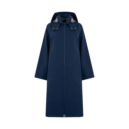 Herno Blue Polyester Coat Herno