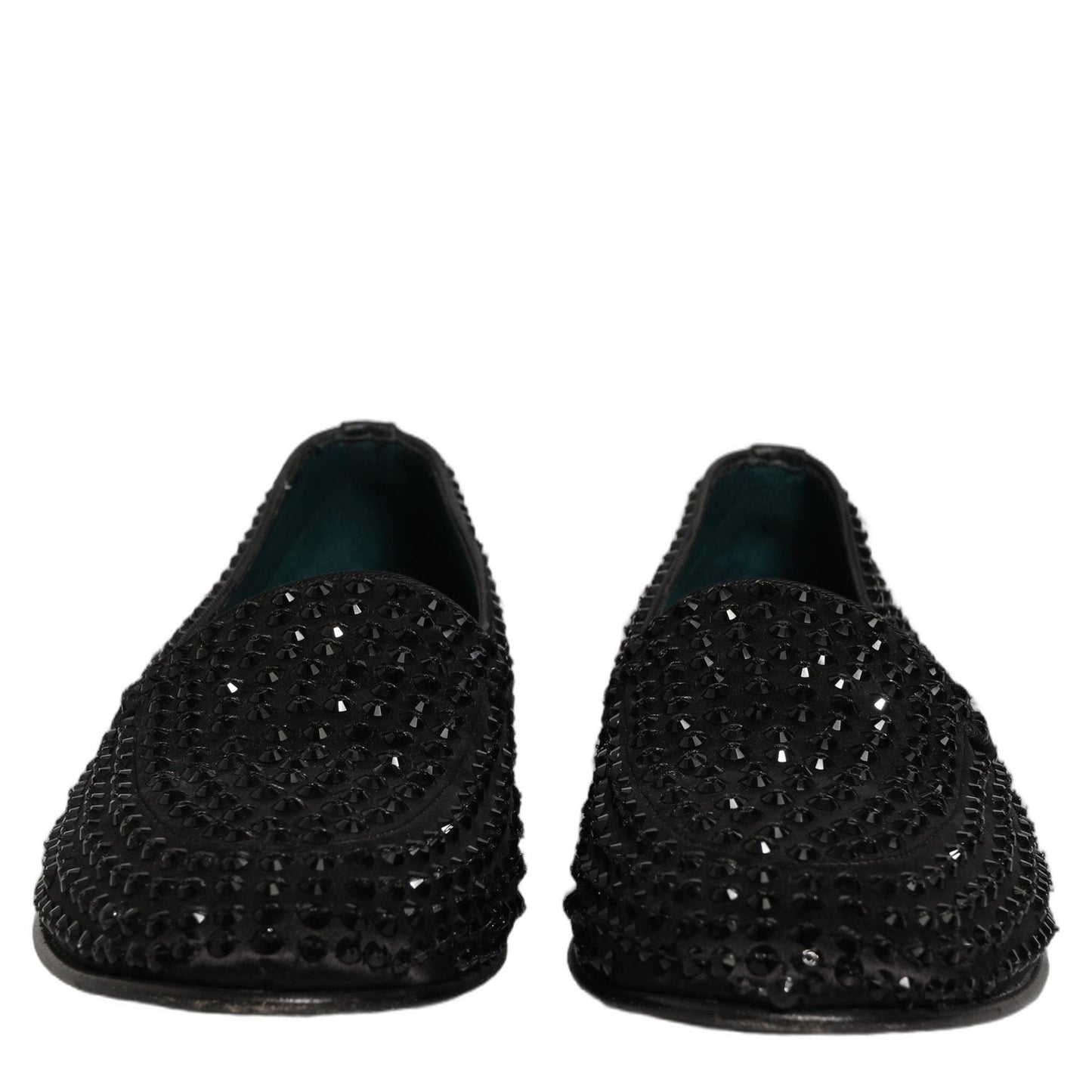 Dolce & Gabbana Black Rhinestone Embellished Loafers Shoes Dolce & Gabbana