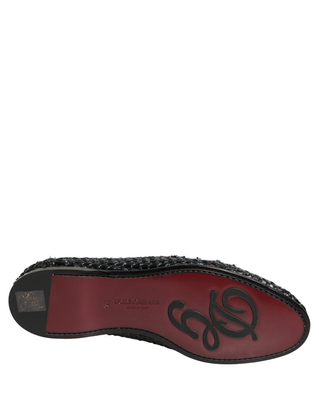 Dolce & Gabbana Black Woven Raffia Slip On Loafers Shoes Dolce & Gabbana