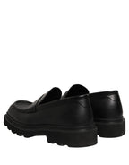 Dolce & Gabbana Black Calfskin Leather Men Dress Loafer Shoes Dolce & Gabbana