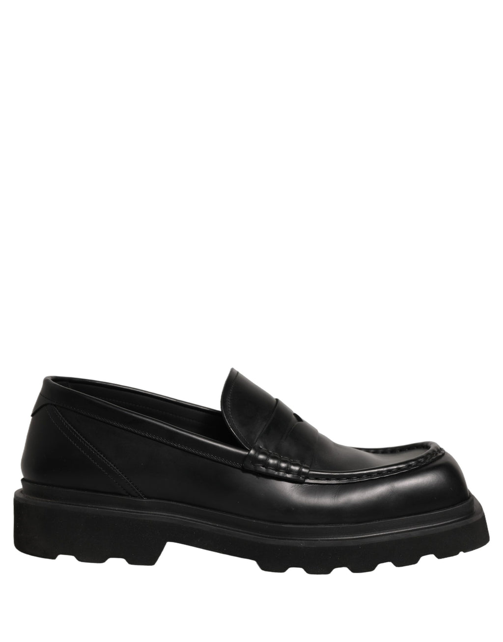 Dolce & Gabbana Black Calfskin Leather Men Dress Loafer Shoes Dolce & Gabbana