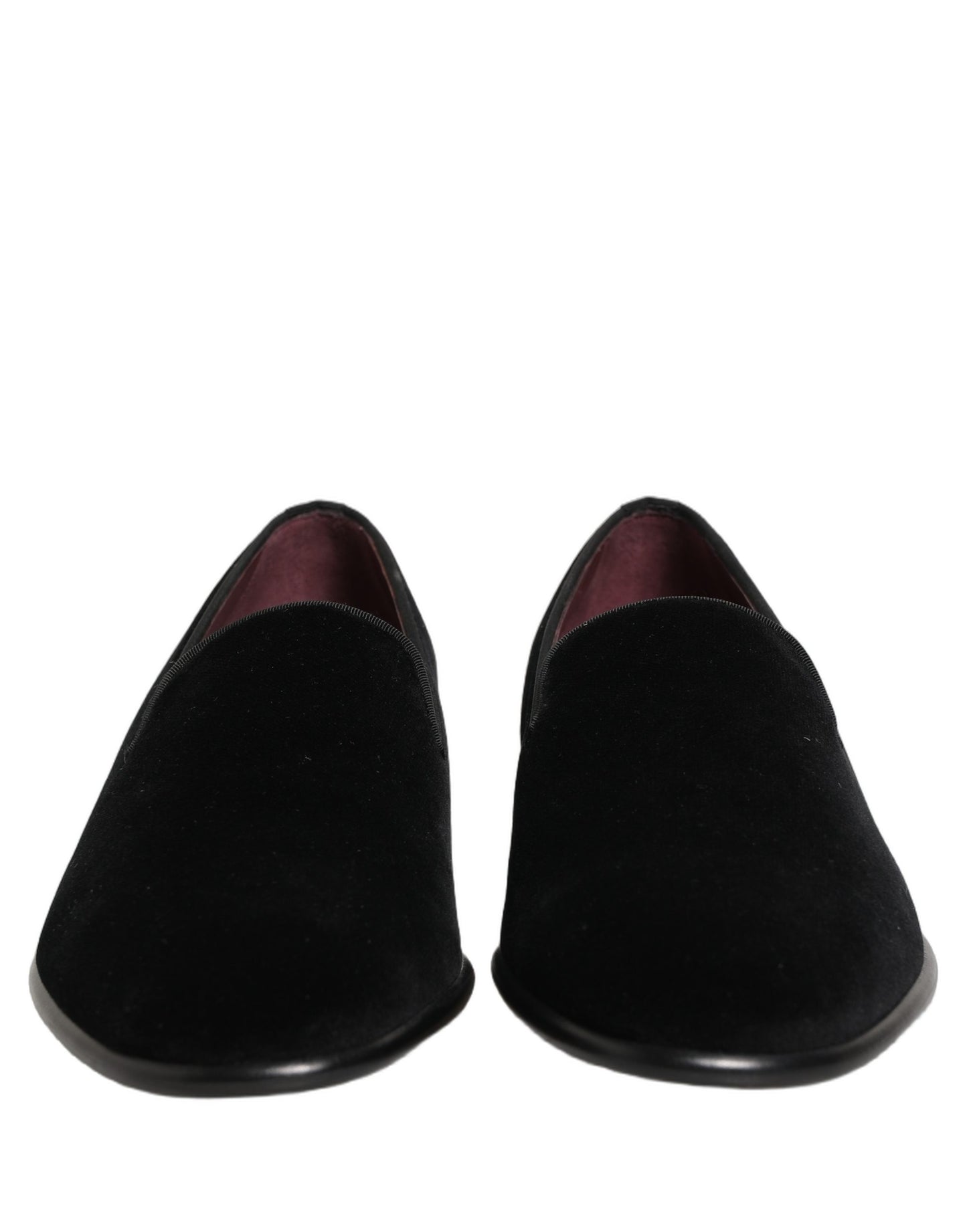 Dolce & Gabbana Black Velvet Loafers Formal Men Dress Shoes Dolce & Gabbana