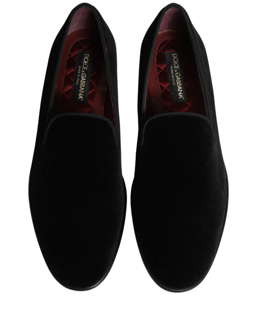 Dolce & Gabbana Black Velvet Loafers Formal Men Dress Shoes Dolce & Gabbana