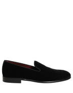 Dolce & Gabbana Black Velvet Loafers Formal Men Dress Shoes Dolce & Gabbana