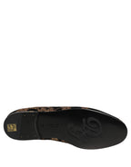 Dolce & Gabbana Black Floral Jacquard Dress Loafers Shoes Dolce & Gabbana