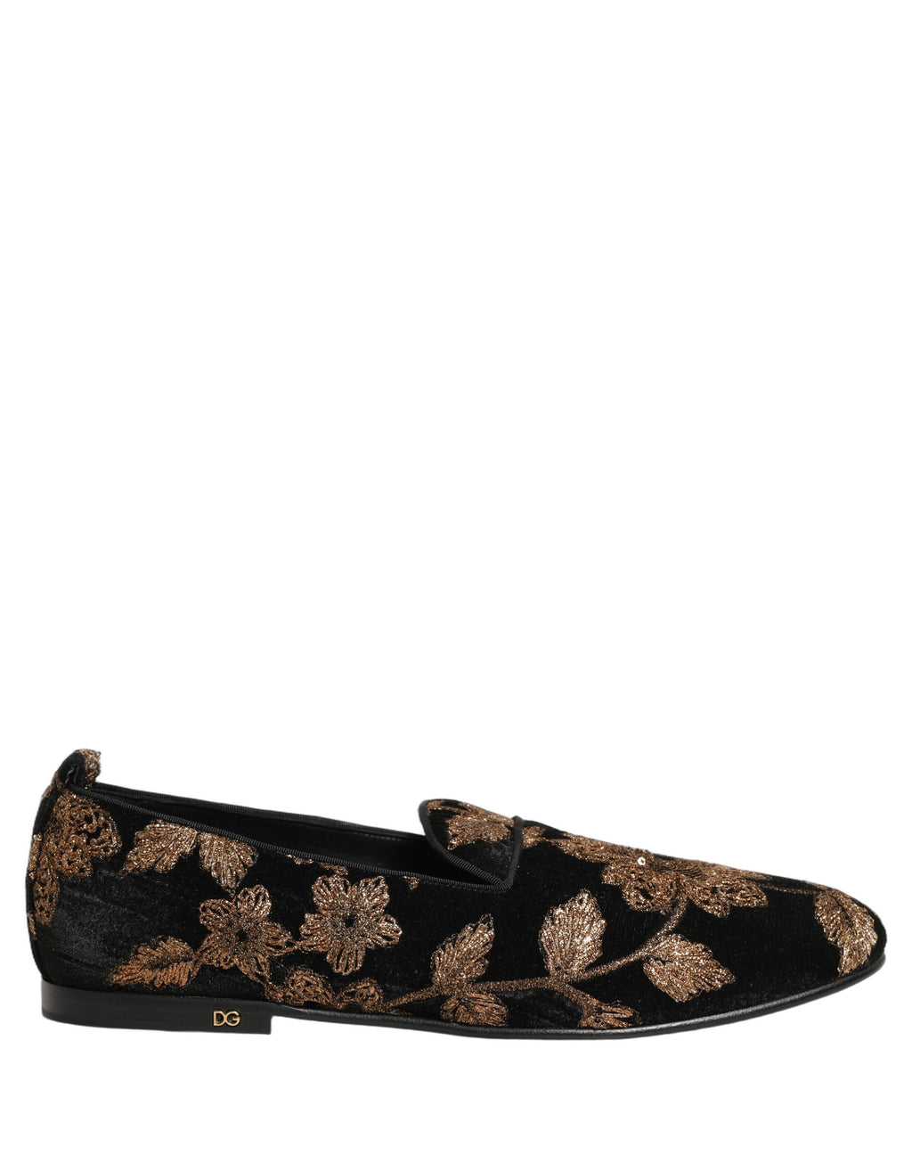 Dolce & Gabbana Black Floral Jacquard Dress Loafers Shoes Dolce & Gabbana