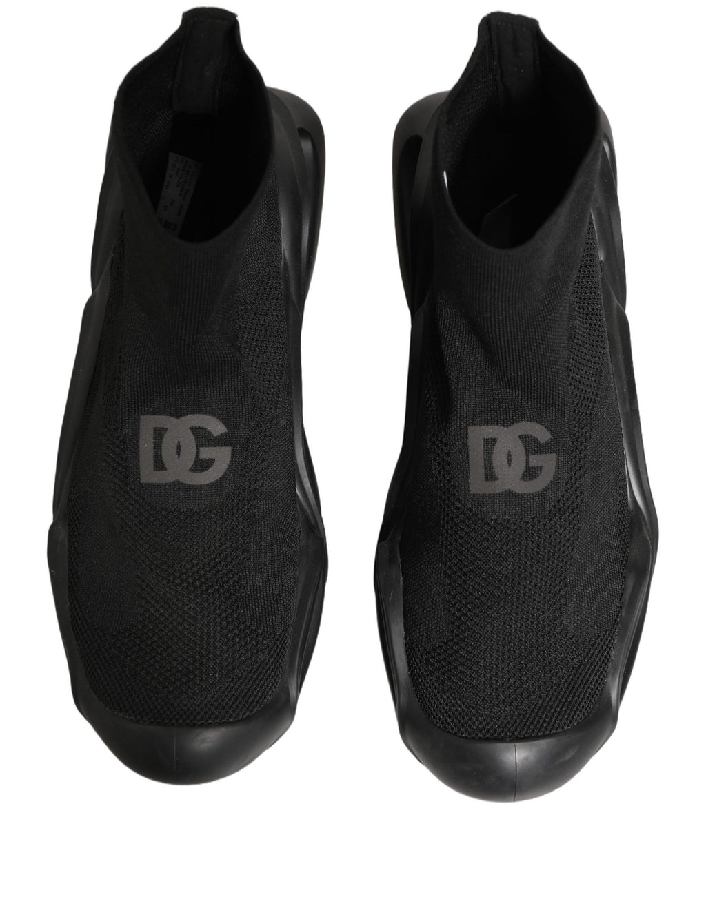 Dolce & Gabbana Black Slip On Wave Socks Men Sneakers Shoes Dolce & Gabbana