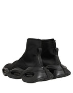 Dolce & Gabbana Black Slip On Wave Socks Men Sneakers Shoes Dolce & Gabbana