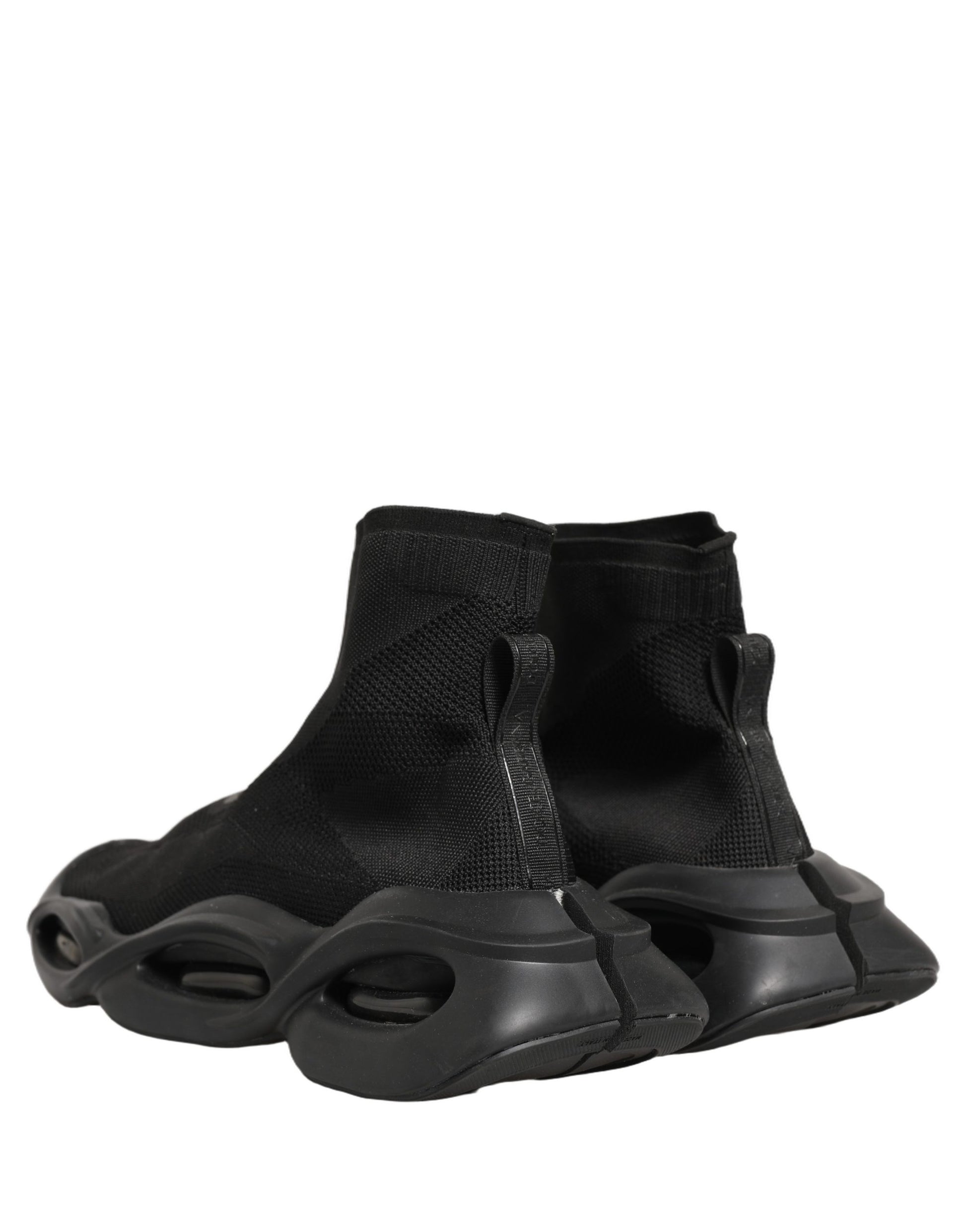 Dolce & Gabbana Black Slip On Wave Socks Men Sneakers Shoes Dolce & Gabbana