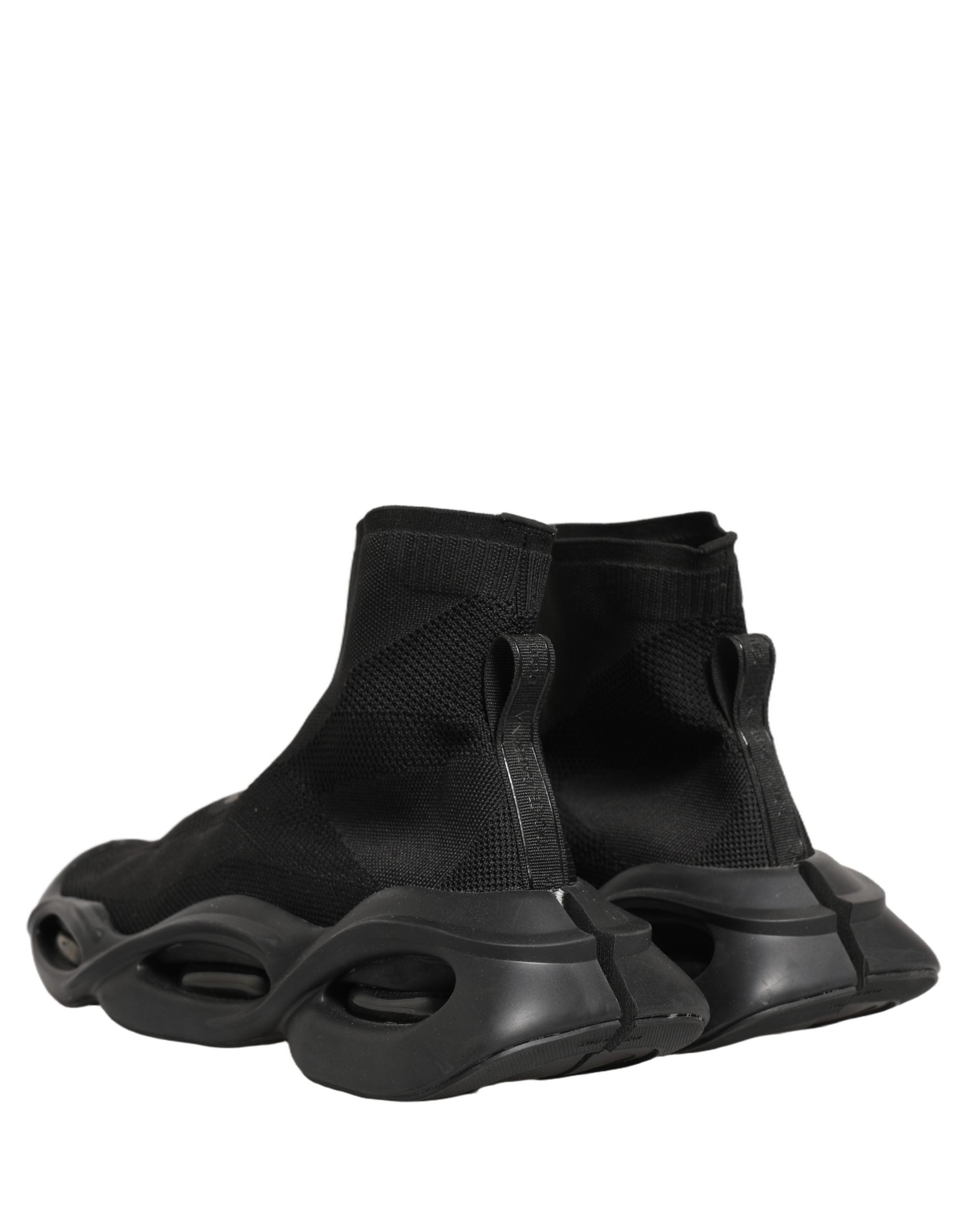 Dolce & Gabbana Black Slip On Wave Socks Men Sneakers Shoes Dolce & Gabbana