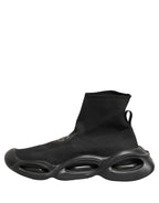 Dolce & Gabbana Black Slip On Wave Socks Men Sneakers Shoes Dolce & Gabbana