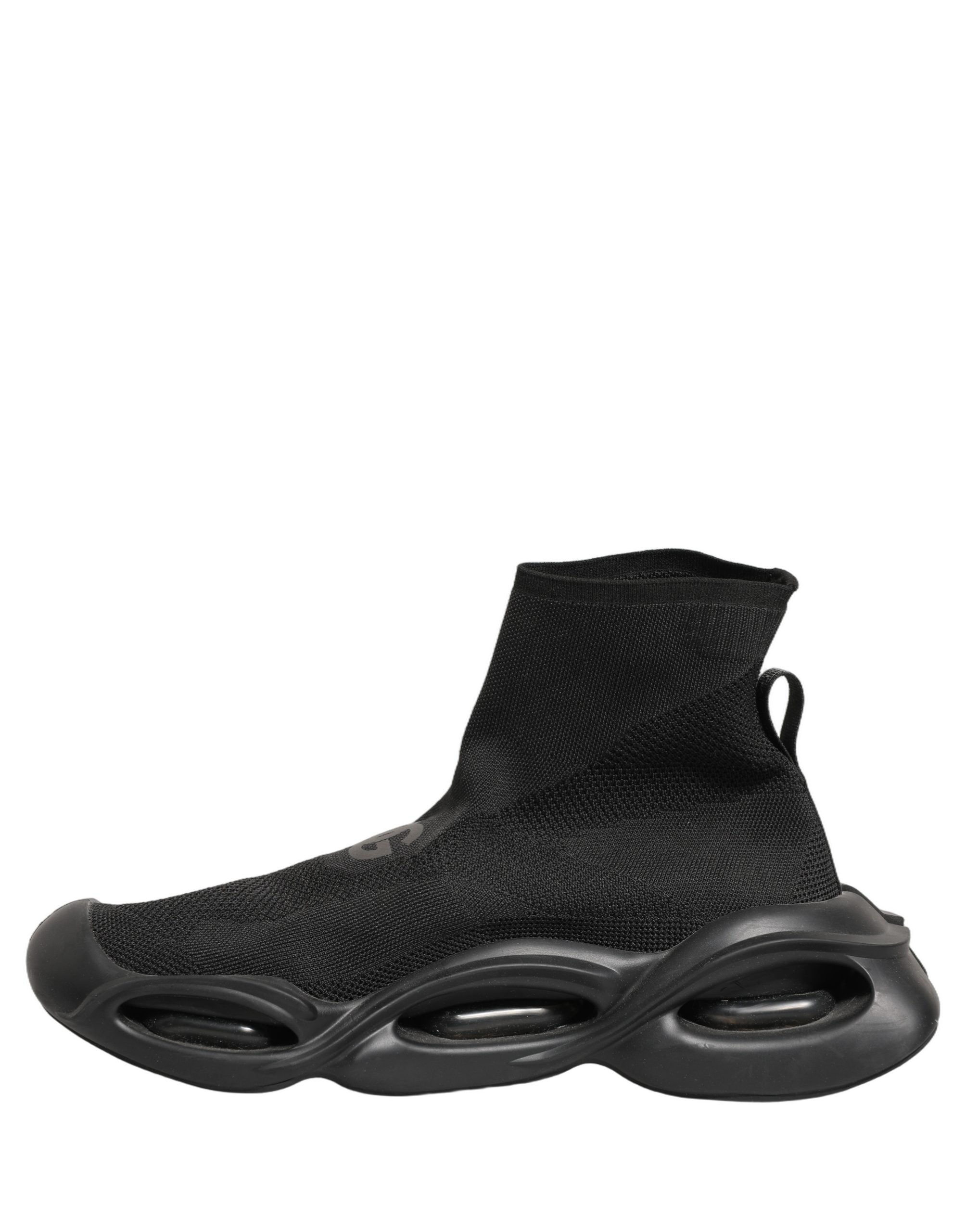 Dolce & Gabbana Black Slip On Wave Socks Men Sneakers Shoes Dolce & Gabbana