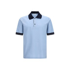 Ferragamo Blue Cotton Polo Shirt
