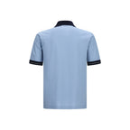 Ferragamo Blue Cotton Polo Shirt