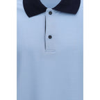 Ferragamo Blue Cotton Polo Shirt