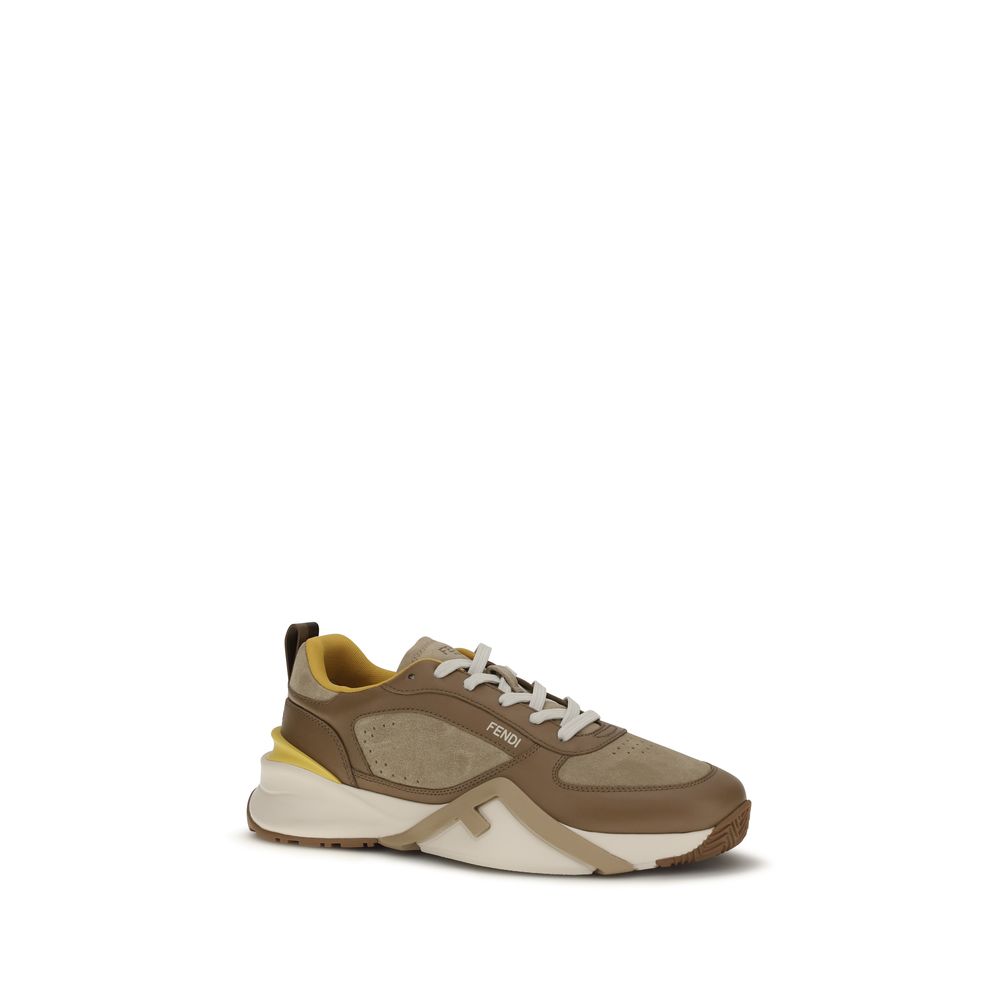 Fendi multicolor calf leather Bos Taurus athletic sneakers with sporty design and multicolor accents.