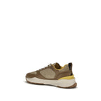 Fendi multicolor calf leather Bos Taurus athletic sneakers with sporty design and vibrant color accents on a white background.