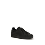 Dolce & Gabbana Black Calf Leather Bos Taurus Low Top Sneakers Dolce & Gabbana