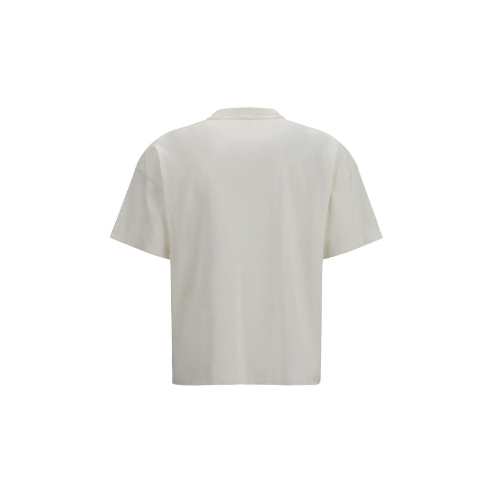 White cotton T-shirt by Represent, featuring a classic fit with short sleeves and a crew neckline.