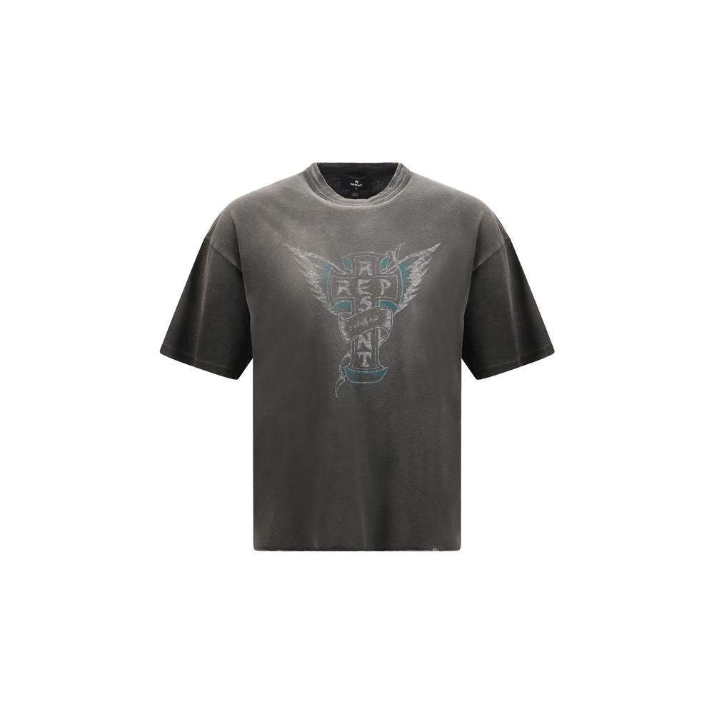 Represent Gray Cotton T-Shirt Represent