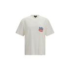 White cotton T-shirt by Represent, featuring a classic fit and minimal design, perfect for casual wear.