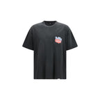 Represent Gray Cotton T-Shirt with crew neck and short sleeves, featuring a simple, stylish design.