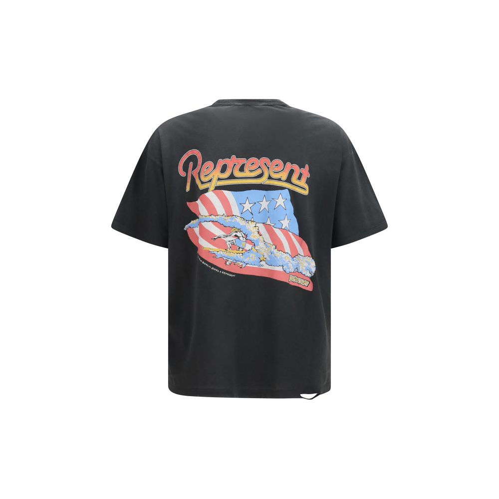 Represent Gray Cotton T-Shirt with crew neckline and short sleeves, displayed flat on a white background.