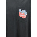 Represent Gray cotton T-shirt with crew neck and short sleeves, featuring a clean, minimalist design.