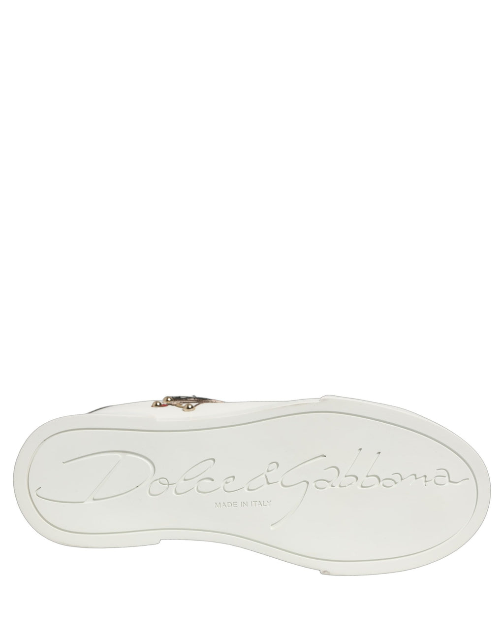Dolce & Gabbana White Patch Calfskin Nappa Portofino Sneakers Shoes Dolce & Gabbana