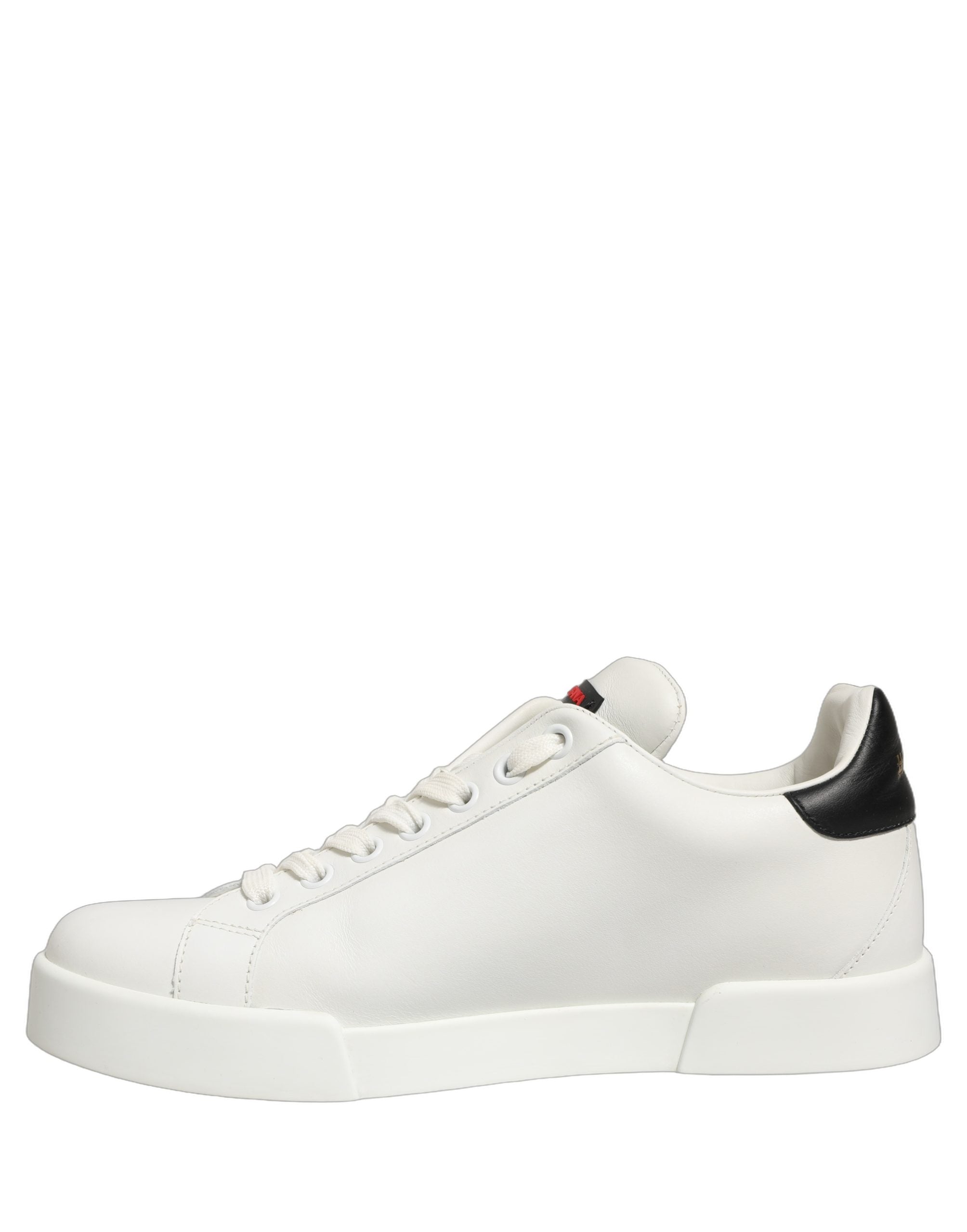 Dolce & Gabbana White Patch Calfskin Nappa Portofino Sneakers Shoes Dolce & Gabbana
