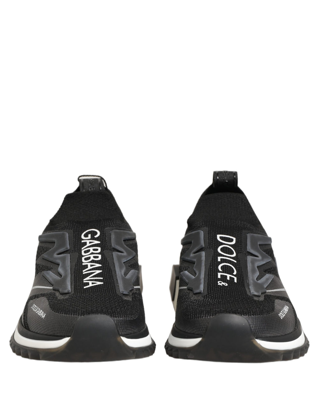 Dolce & Gabbana Black White Sorrento Slip-On Logo Sneakers Shoes Dolce & Gabbana