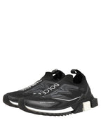 Dolce & Gabbana Black White Sorrento Slip-On Logo Sneakers Shoes Dolce & Gabbana